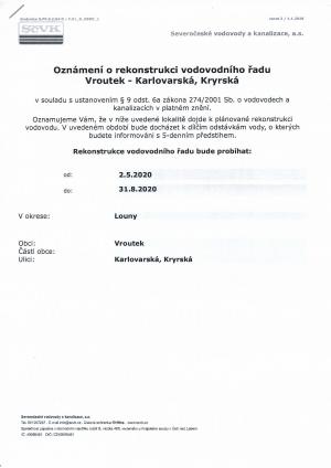 rekonstrukce vodovodu